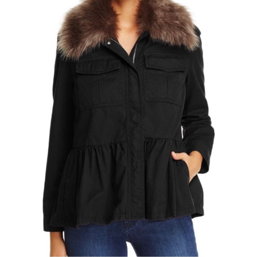 AUTHENTIC Kate Spade Broome Street New York Sherpa Black Jacket Size S